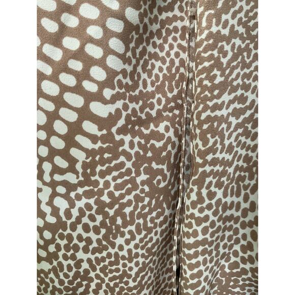 Express Beige Leopard Print Button-Up Top - Picture 4 of 4